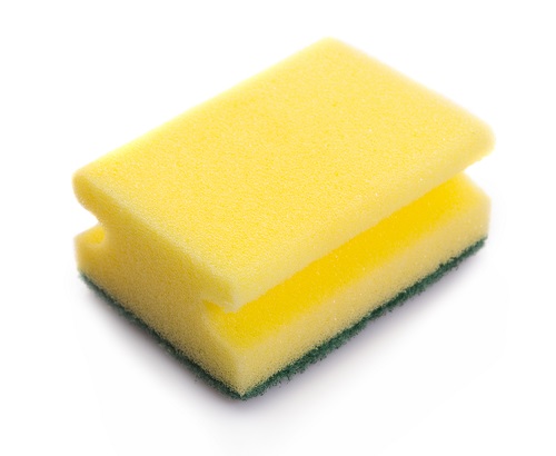 yellow sponge white