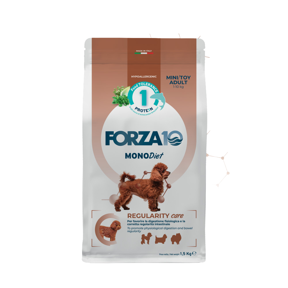 Forza10 Mini & Toy MonoDiet Regularity care - sucha karma dla psa 1,5 kg 1 Forza10 Mini & Toy MonoDiet Regularity care - sucha karma dla psa 1,5 kg